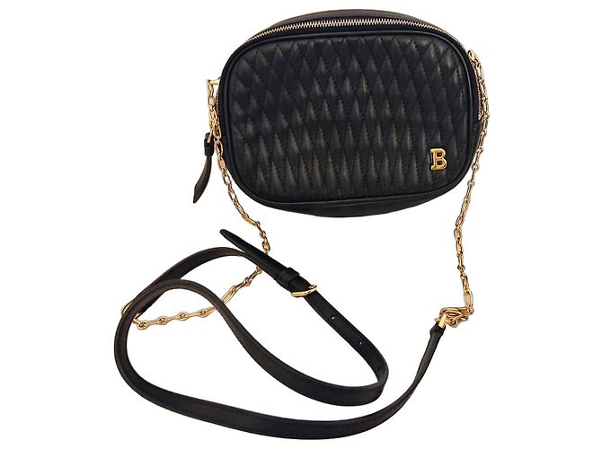 Bally Sac Bandoulière en Cuir Matelassé - Noir