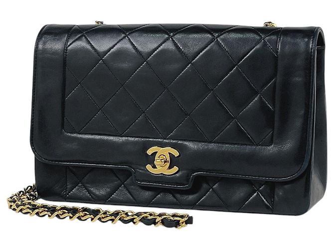 Borsa a tracolla Chanel in pelle nera