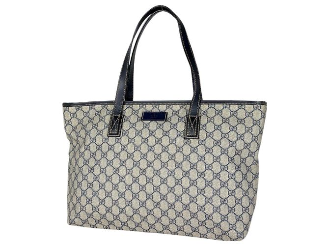 Saco Tote Gucci Bege e Navy
