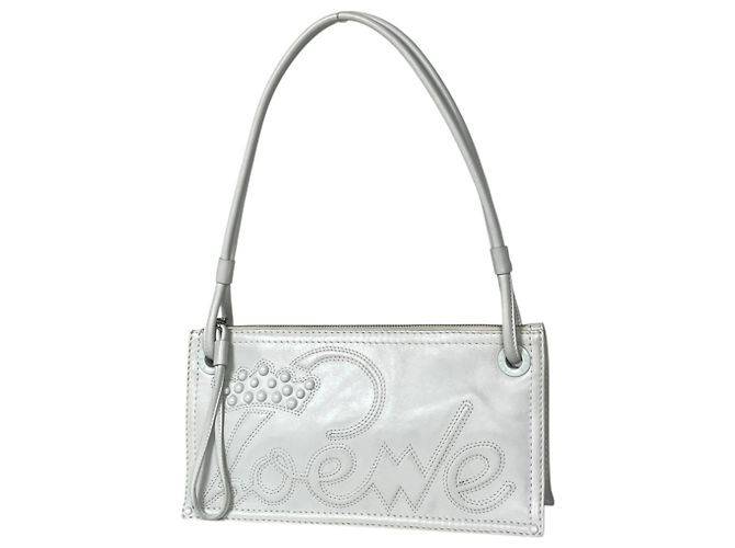 Saco Tote Loewe em couro branco