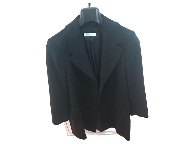 Max Mara black wool coat