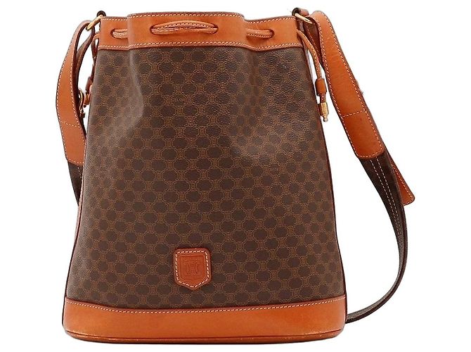 Céline Borsa Secchiello Celine Monogram in Pelle Marrone