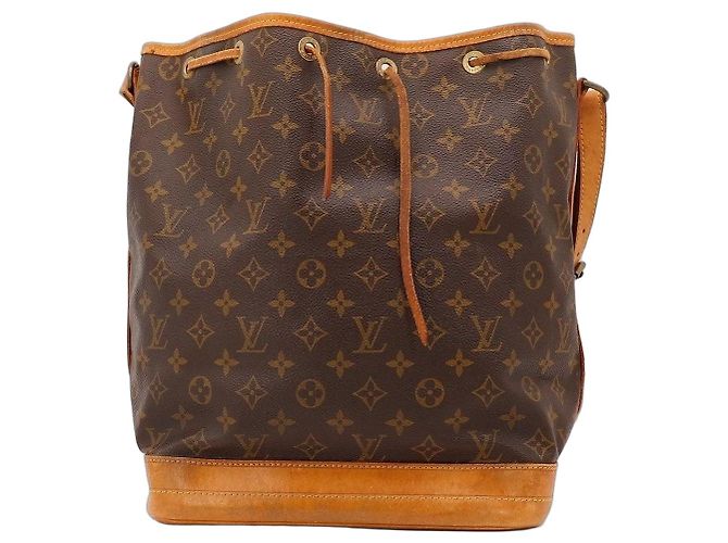 Borsa a Secchiello Louis Vuitton Monogram Noe in Pelle Marrone