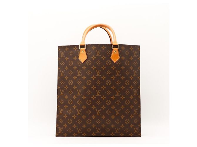 Saco Tote Louis Vuitton Monogram em couro marrom