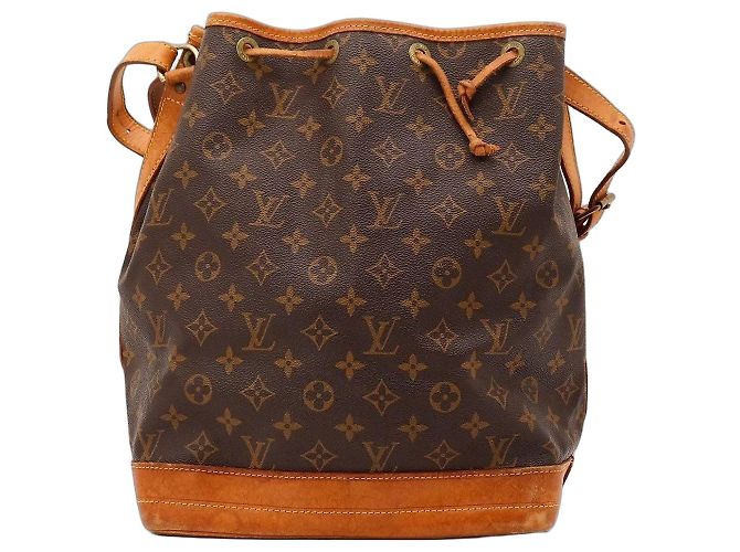Borsa a secchiello Louis Vuitton Monogram Noe in pelle marrone