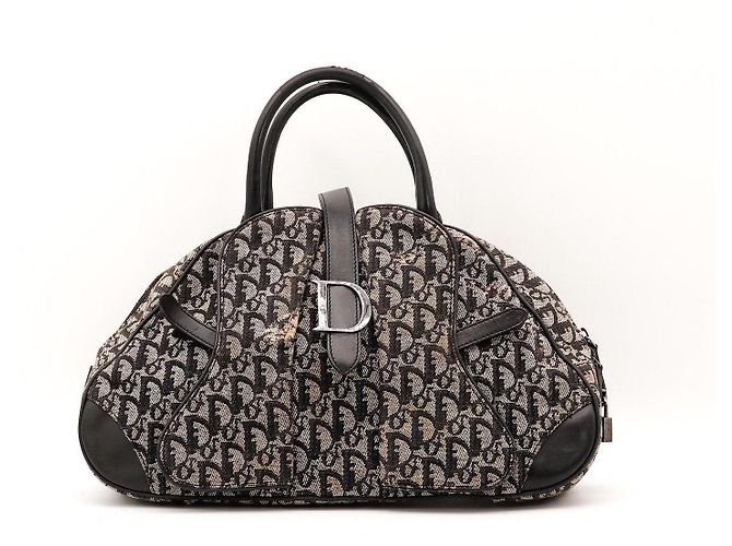 Borsa Boston Dior Monogram Canvas Leather
