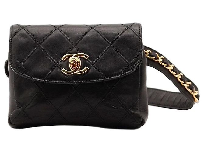 Chanel Belt Bag Quilted Leather Black