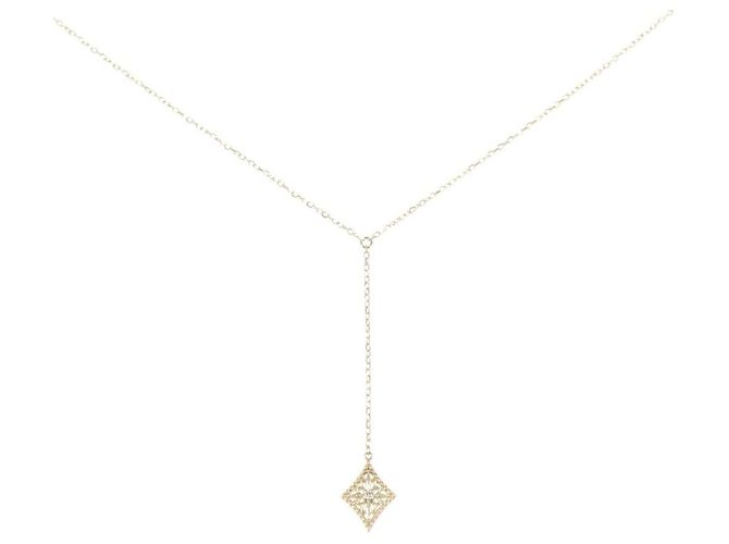 Autre Marque Collana in oro giallo K10 e diamanti