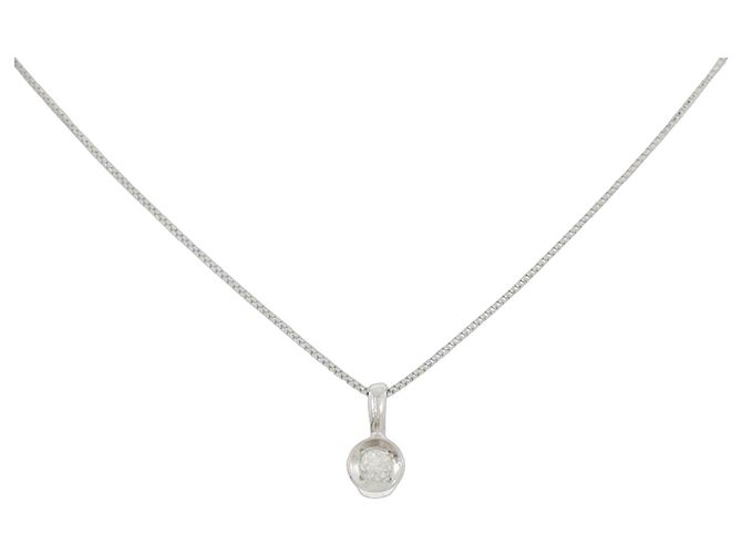 Autre Marque Diamantenhalskette Pt900 Pt850