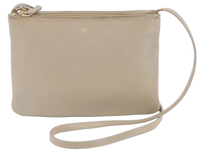 Céline Bolsa de Ombro em Couro Trio Celine