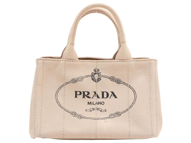 Prada Canapa Triangle Logo Tote Bag