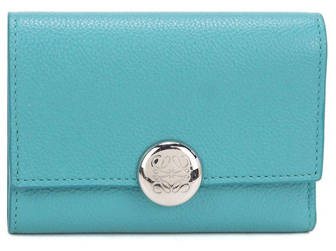 Portafoglio Tri-Fold Loewe Blue Pebble