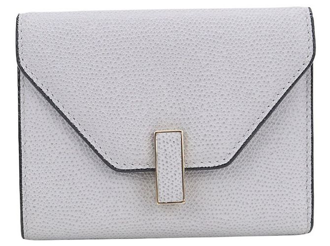 Cartera tri-fold Valextra Iside en Gray