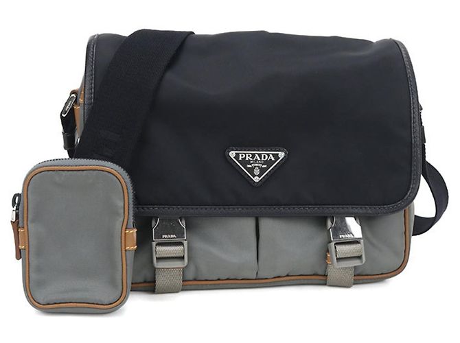 Prada Gray Shoulder Bag