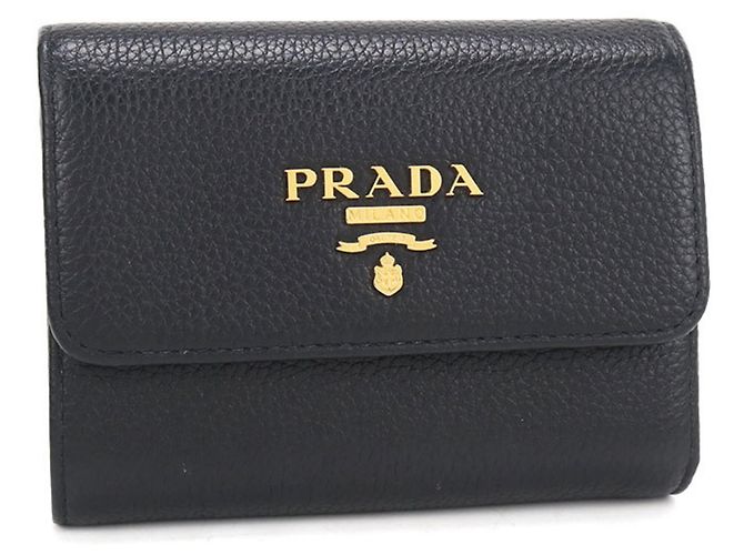Portefeuille Prada Tri-fold 1MH025 en Black