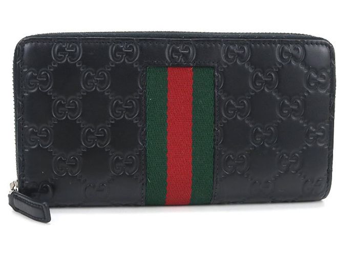 Gucci Black Leather Long Wallet