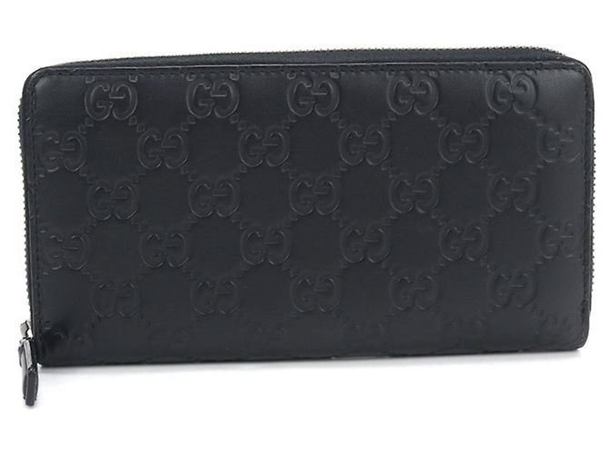 Portafoglio lungo Gucci in pelle nera