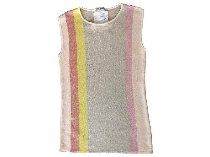 Canotta Chanel in Cashmere e Seta Multicolore
