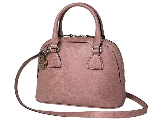 Gucci Interlocking G 2-Way Leather Handbag
