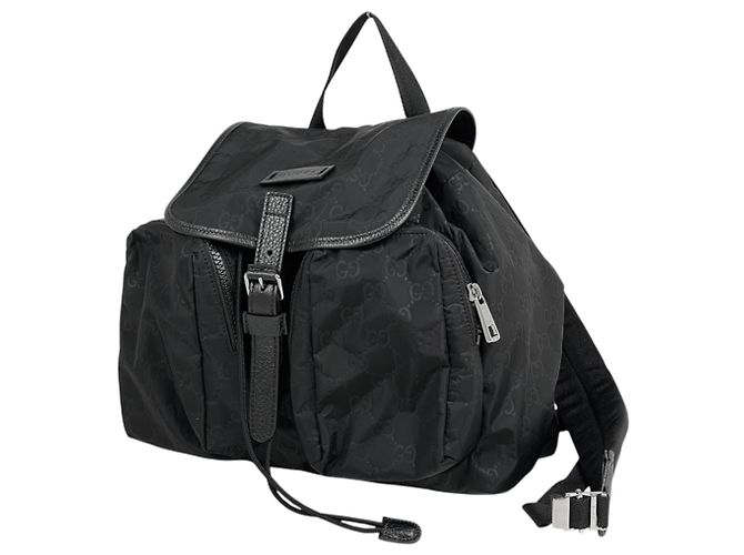 Zaino Gucci in nylon nero e pelle