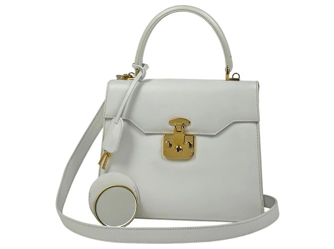 Bolso de mano Gucci de cuero blanco