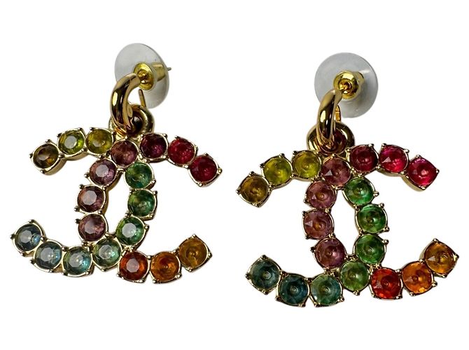 Orecchini Chanel Cruise Collection Coco Mark Color Stone