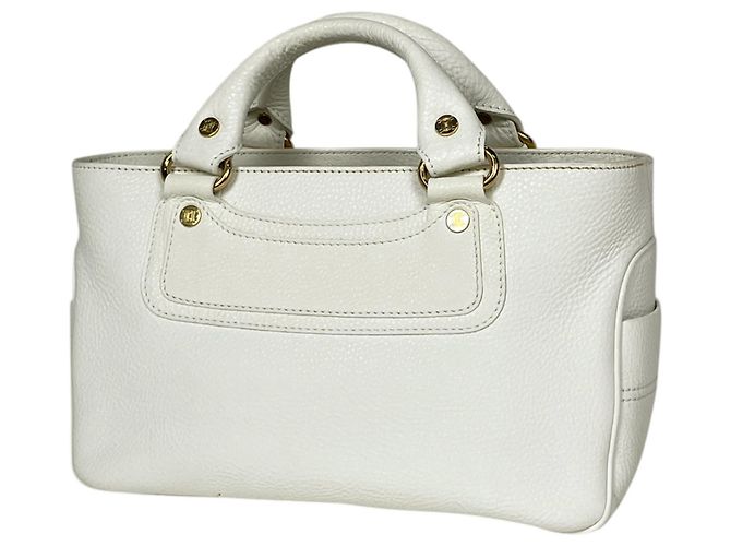 Céline Bolsa Celine Boogie Bag em couro branco