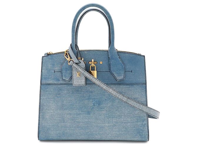 Borsa a mano Louis Vuitton Steamer MM in blu