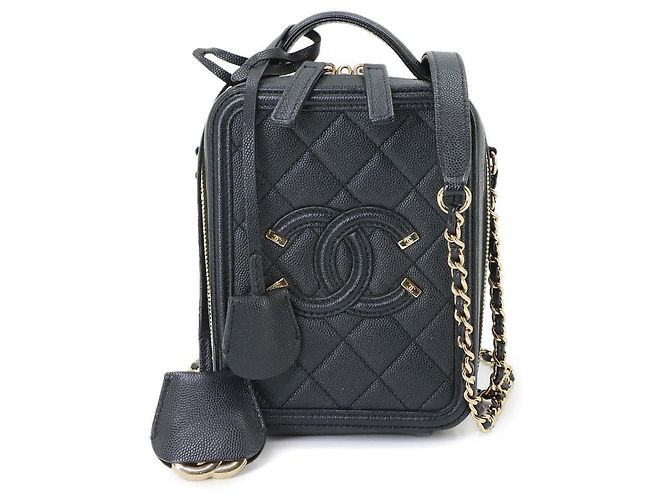 Borsa vanity 2-way Chanel CC Filigree Vertical