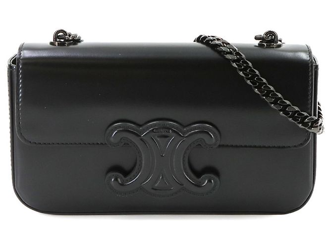 Céline Celine Cuir Triomphe Chain Shoulder Handbag