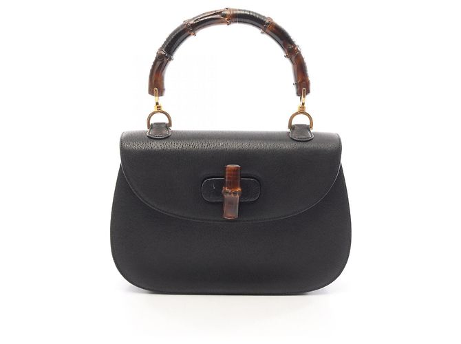 Bolsa Gucci Bamboo de couro preta