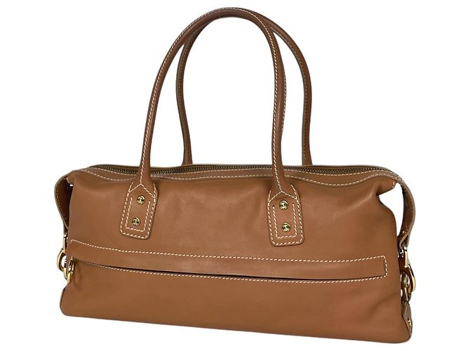 Céline Bolsa de mão Celine em couro marrom