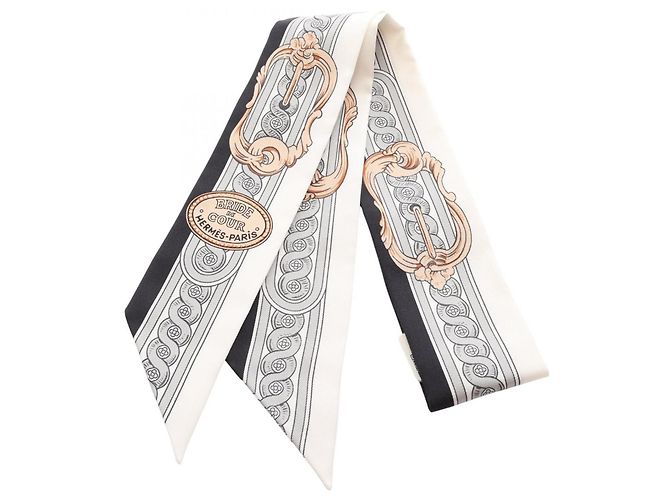 Hermès Lenço de seda Hermes Twilly BRIDE DE COUR