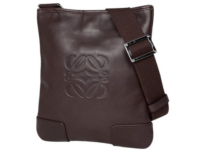 Bolsa de Ombro em Couro Anagram Loewe
