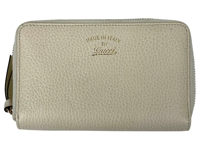 Gucci White Leather Bi-fold Wallet