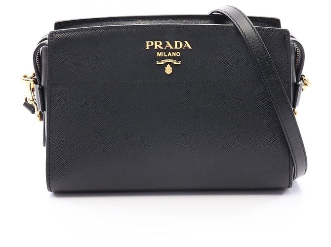 Bolsa de Ombro Prada em couro de bezerro Saffiano Soft