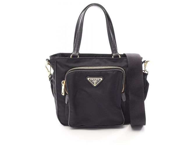 Sac cabas Prada en cuir Saffiano noir