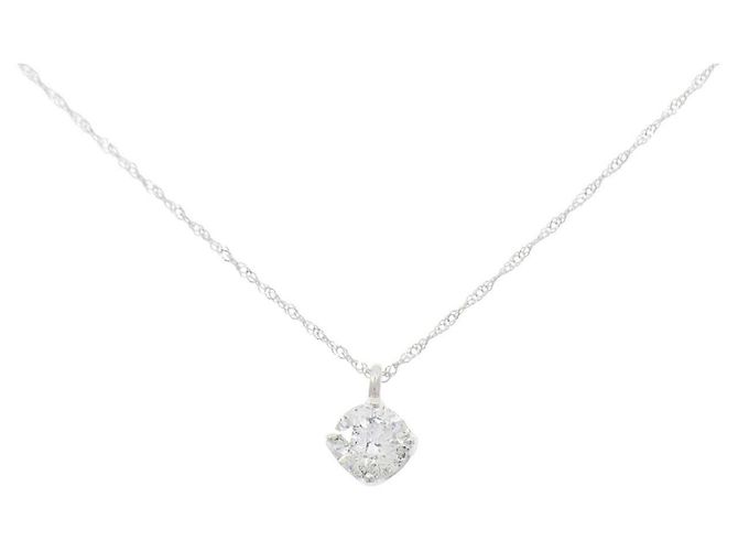 Autre Marque Collana in oro bianco Au750 e diamanti