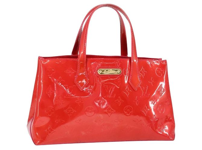 LOUIS VUITTON Monogram Vernis Wilshire Boulevard Bag Rose Pop M93643