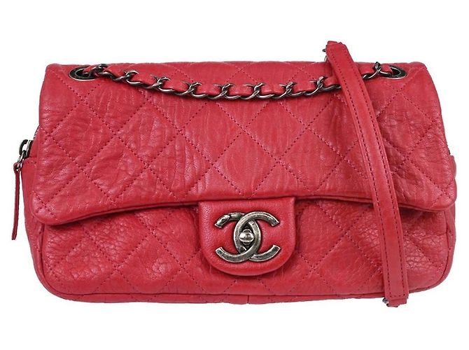 Chanel Easy Flap Quilted Distressed Calfskin Medium