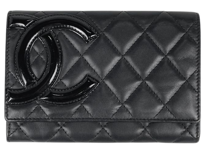 Chanel Matelassé Black Bi-fold Wallet