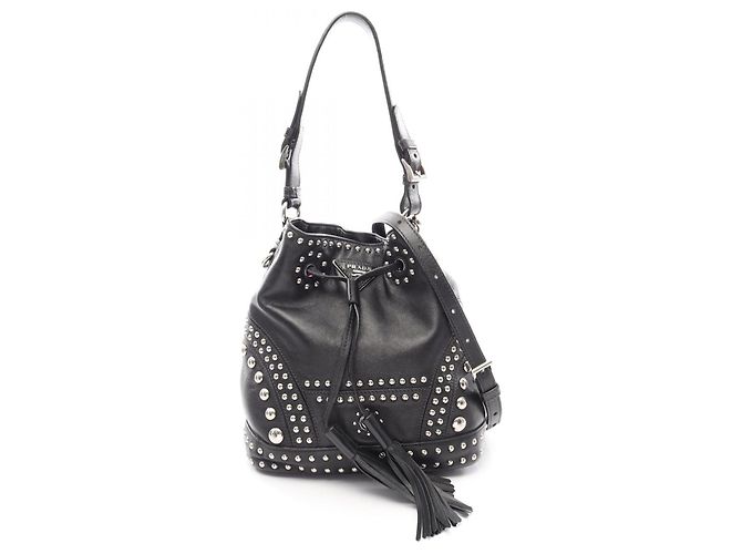 Prada Studded Leather Handbag