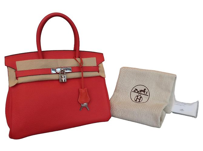 Hermès Birkin 30 Cuir Clémence Rouge