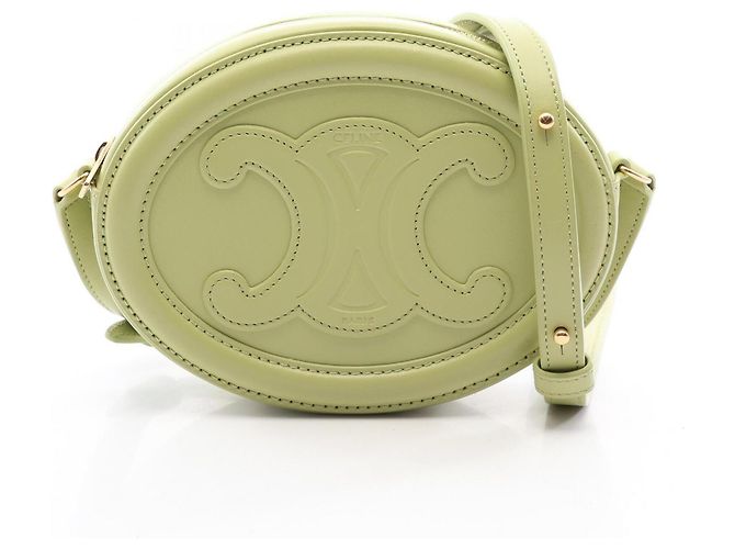 Céline Borsa a tracolla ovale in pelle Celine Triomphe