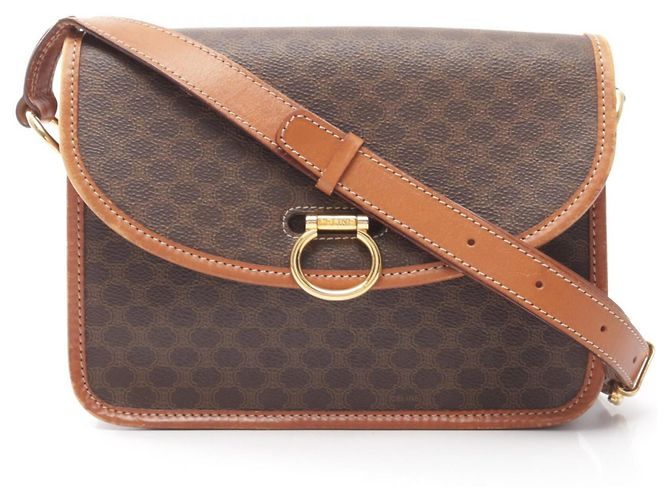 Céline Bolsa de Ombro Celine Macadam Brown