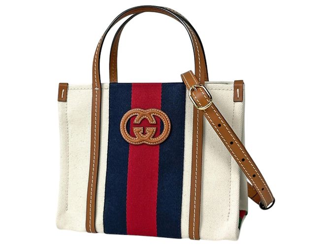 Bolsa 2-Way Gucci Interlocking G Sherry Line Web