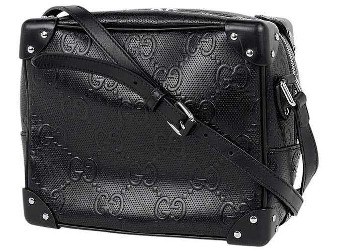 Borsa a tracolla Gucci in pelle nera