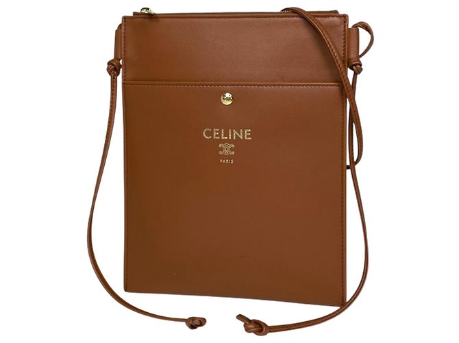 Céline Borsa a tracolla Celine in pelle marrone