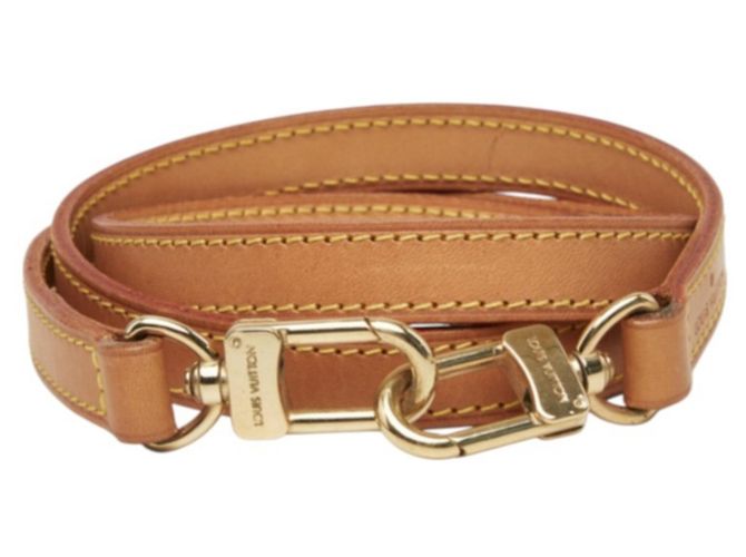 Louis Vuitton Brown and Gold Shoulder Strap