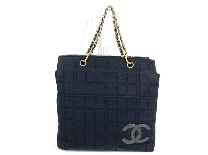 Bolso Tote Chanel CC Coco Mark Logo Chocolate Bar